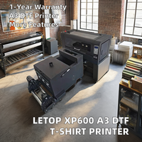 Impresora DTF LETOP I3200 Xp600 A3, Máquina de Transferencia de Rollo a Rollo para Impresión de Camisetas, Nueva Condición