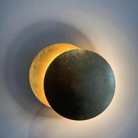 Applique Murale Concept Lune Éclipse Solaire, Décoration Vintage Nordique, Luminaire pour Couloir, Escalier, Bureau, Chambre, Chevet