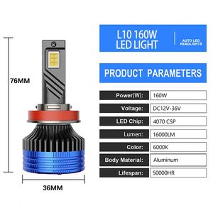 2024 nouveau L10 300W 40000lm h3 h1 h7 h11 h13 9005 9006 3000K 4500K ampoule de phare LED h4 LED - Product Image 6