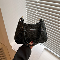Nouveau Sac à Bandoulière Uni en Polyester avec Fermeture Éclair, Collection Printemps 2025 – Sac à Main Élégant et Tendance pour Femme