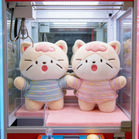 Boneka Kucing Anime 8 inci, Mainan Hewan Boneka, Mainan Kartun Anime untuk Anak, untuk Mesin Cakar di Toko