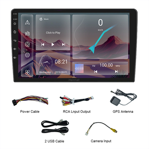 Phổ Full HD 2 DIN <span class=keywords><strong>9</strong></span> 10 <span class=keywords><strong>inch</strong></span> đôi DIN đơn vị đứng đầu Android GPS khuếch đại RGB Car Stereo đài phát thanh xe DVD Player - Product Image 6
