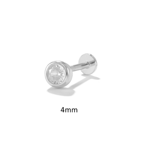 ROXI 16G 2/3/4mm Pendientes de Plata de Ley S925 con Bola de Diamante Simple y Elegante para Perforación de Cartílago - Product Image 3