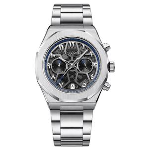 Reloj Deportivo de Cuarzo 2025, Cronógrafo de Acero Inoxidable para Hombre, con Logotipo Personalizado, Esfera Esqueleto con Números Árabes, Correa de Goma, Resistente al Agua - Product Image 4