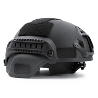 Casque tactique de luxe AmpsafeX léger en ABS Mich 2000, résistant à l'eau, avec visière transparente et protection auditive pour les sports des enfants