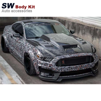 Capot en fibre de carbone de style TF pour Ford Mustang 2015-2017, mise à niveau, modification, couvercle de soupape de moteur avant, pièces automobiles, kit de performance