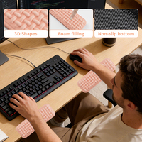 Coussin de soutien ergonomique pour bord de bureau, 2 pièces, support de coude en mousse à mémoire de forme en forme de L, repose-poignet antidérapant pour le jeu et le bureau, orange