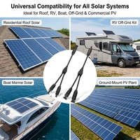 Connecteur solaire DC étanche mâle et femelle 1P 1 à 2 broches pour câble PV