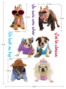 Autocollant personnalisé Animal <span class=keywords><strong>chien</strong></span> vêtements pour animaux de compagnie autocollant décoration de la maison sticker mural animaux boutique chambre PVC imperméable <span class=keywords><strong>papier</strong></span> <span class=keywords><strong>peint</strong></span> autocollant mural - Product Image 3