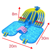 Parcours d'obstacles aquatiques gonflables commerciaux, ensembles de parcs aquatiques gonflables, jeux aquatiques gonflables