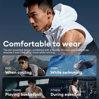 Écouteurs de natation étanches IPX8 Lenovo S106, sans fil BT 6.0, ajustement sécurisé, antidérapants, pour la gym