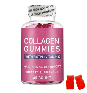 Bonbons gélifiés au collagène et à la biotine OEM/ODM, vitamine C, blanchiment de la peau, soutien antioxydant, cheveux, peau et ongles, gommes au collagène - Product Image 1