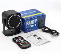 Wuzstar Mini Projecteur LED Multicolore DC 5V avec Télécommande Infrarouge et Faisceau Rotatif Automatique pour Fêtes, Anniversaires et Événements Dansants