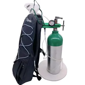 Bombola di ossigeno portatile in alluminio ISO7866 bombola Standard 2L 8L 10L per uso medico con Kit di respirazione