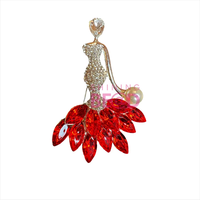Broche populaire sirène grecque Zeta Phi Beta, cristal bleu, épinglette sociale Gamma Rho, bijoux en strass pour femme