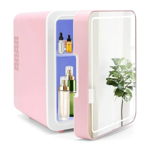Mini-réfrigérateur portable électrique sans givre, silencieux, en plastique, compatible français, <span class=keywords><strong>pour</strong></span> voiture, hôtel, stockage <span class=keywords><strong>de</strong></span> produits <span class=keywords><strong>de</strong></span> <span class=keywords><strong>beauté</strong></span>, cosmétiques et maquillage - Product Image 1