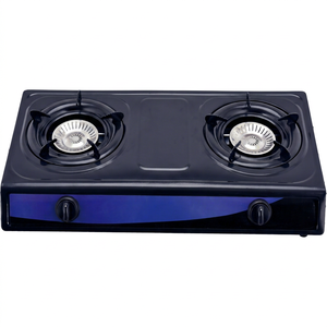 Table de cuisson à gaz double brûleur ZGBES, surface en acier inoxydable, commande par bouton, design portable, allumage automatique, classe d'efficacité énergétique - Product Image 1