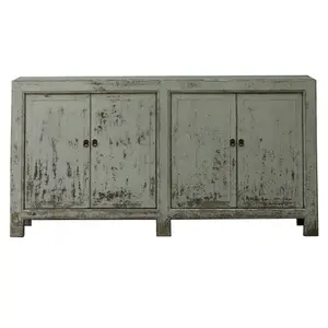 Antieke Fabriek Leverancier Woonkamer Teruggewonnen Hout Rustieke Shabby Chic Wit Beschilderde Meubels