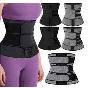 Corsé adelgazante de neopreno con efecto Sauna para <span class=keywords><strong>mujer</strong></span>, faja de entrenamiento de cintura con 3 correas - Product Image 2
