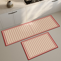 Tapis de sol de cuisine moderne en boue de diatomée tissée douce, séchage rapide, antidérapant avec support en caoutchouc, lavable en machine pour salle de bain et couloir