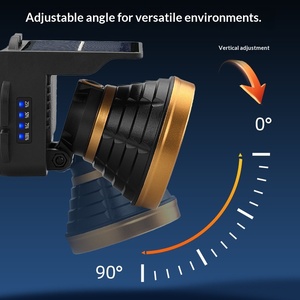 Lampe frontale <span class=keywords><strong>LED</strong></span> super puissante et très lumineuse, certifiée IP54, alimentée par batterie lithium-ion et énergie <span class=keywords><strong>solaire</strong></span>, longue autonomie, pour camping, pêche et activités de plein air - Product Image 3