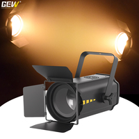 Projecteur LED COB à zoom DMX 200W dimmable, blanc chaud et froid, avec écran de protection pour scène, studio, théâtre