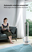 Ventilateur de refroidissement TP-12 102CM avec désinfection au plasma H11, télécommande, oscillation, économe en énergie, sans pales, sûr pour les personnes âgées et les enfants