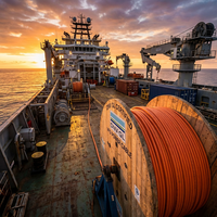 Câble marin VFD certifié DNV GL, 3+3 symétrique, avec mise à la terre, blindage en tresse de cuivre étamé, 0,6 1kV SHF1 LSZH, pour moteur de navire
