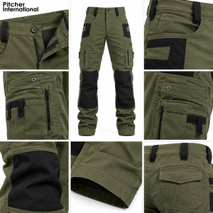 Pantalons cargo en gros avec genoux articulés et empiècements extensibles pour l'approvisionnement d'uniformes de service technique - Product Image 6