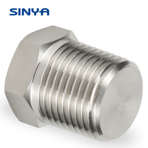 Instrumentierung Rohr Armaturen Hex Stecker Festen Plug Blind 1/4 <span class=keywords><strong>3</strong></span>/8 1/2 1 zoll NPT BSPT Männlichen edelstahl 316 Monel duplex - Product Image 3
