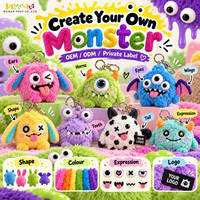 Porte-clés en peluche monstre personnalisé OEM ODM en gros, jouet de personnage pour cadeaux promotionnels, marchandises de marque et vente au détail