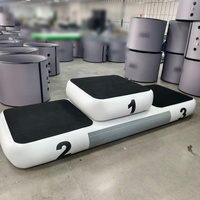 Podium gonflable durable avec logo personnalisé, capacité de 150 kg, podium portable, plateforme de scène pliable pour les événements de remise de prix