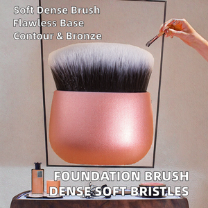 Private Label Flat Top <b>Foundation</b> Brush Synthetic Hair Kabuki Contour Bronzer Makeup Brush - Product Image 2