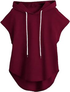 Sudadera Deportiva sin Mangas para Mujer, Transpirable, sin Costuras, 100% Algodón Lavado, para Ejercicio, Estilo Relajado, Manga Corta 2024 - Product Image 3