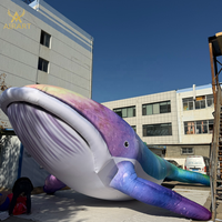 Baleine géante gonflable réaliste, animaux marins, ornement de baleine gonflable pour idée de décor de scène
