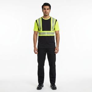 T-shirt haute visibilité pour travaux de construction, vêtements de travail de sécurité, t-shirt réfléchissant, vêtements de travail réfléchissants, t-shirts haute visibilité - Product Image 1