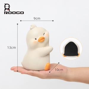 ROOGO Sujetalibros de Resina con Diseño de Patos Abrazados, Sujetalibros Artesanal, Adorno de Escritorio con Patos Adorables, Venta al por Mayor, Decoración del Hogar, Artesanía - Product Image 2