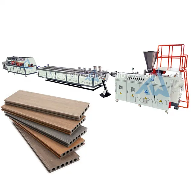 WPC Wood Plastic Machinery Making Machine WPC Decking Terrace Board Profile Extrusion Line