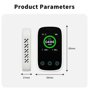 Analyseur de qualité de l'air 3 en 1, testeur de CO2, de température et d'humidité, écran LCD, capteur NDIR, détecteur de monoxyde, utilisation en intérieur, alarme vocale - Product Image 4