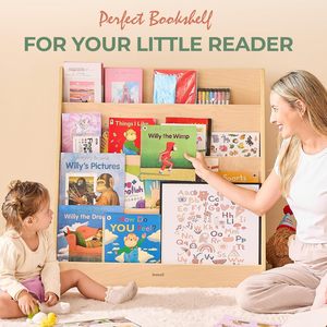 Nhà Máy Giá Bằng Gỗ Trẻ Em Đồ Nội Thất Cuốn Sách Giá <span class=keywords><strong>4</strong></span> Tier Nursery Trẻ Em Kệ Sách Lưu Trữ Kệ Hiển Thị Kệ Sách Cho Trẻ Em - Product Image 4