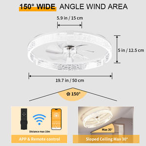Ventilador de Techo de 15.8 Pulgadas con 7 Aspas, Ultra Delgado, LED Regulable de 3 Colores, Motor de CC Silencioso, Control por Aplicación y Control Remoto, con Temporizador - Product Image 4