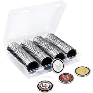 定制透明硬币收集架金条硬币盒塑料储物收纳盒硬币胶囊盒
