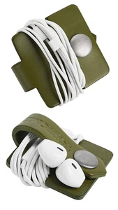 Enrouleur de fil en cuir Organisateur de câble Airphone en cuir - Product Image 6