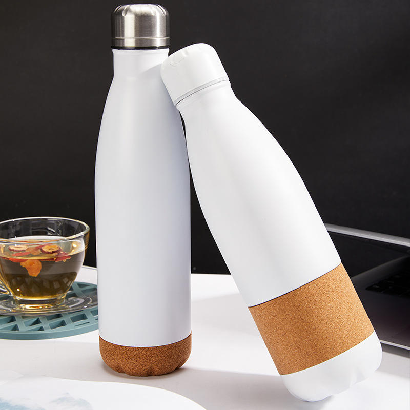 Cork Bottom Insulated Stainless Steel 16oz Double Wall Vacuum Cola ...