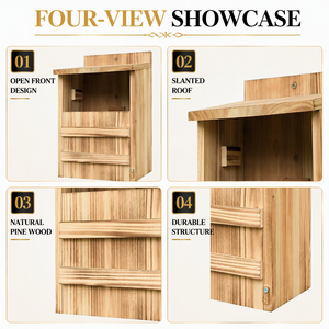 Casetta per <span class=keywords><strong>Uccelli</strong></span> in Legno di Cedro Massiccio, Resistente alle Intemperie, per <span class=keywords><strong>Uccelli</strong></span> Selvatici, Decorazione da Giardino, Kit Fai-da-Te, Logo Personalizzabile OEM - Product Image 2