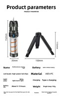 Lampe de camping multifonctionnelle anti-moustiques d'extérieur, rechargeable Type-C, longue autonomie, lumière d'ambiance LED, support triangulaire