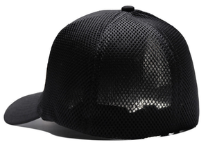 مخصص عالية الجودة 6 لوحة عادي أسود القطن قبعات سائقي الشاحنات شبكة قبعات - Product Image 3