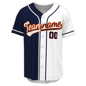 Venta al por mayor sublimado liso béisbol Jersey camisas calle estilo juvenil Unisex personalizado botón en blanco camisetas de béisbol - Product Image 3