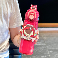 Termo Infantil de Dibujos Animados, Botella de Agua de Acero Inoxidable 316 con Doble Tapa, Judy Nick Stitch, Taza Aislada a Prueba de Fugas