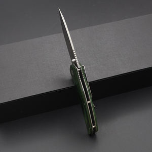 Cuchillos plegables con mango de madera grabado, hoja de acero inoxidable para acampar al aire libre, cuchillo de bolsillo, OEM personalizable - Product Image 6